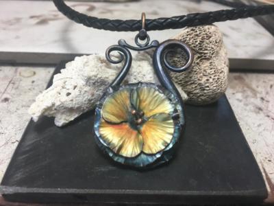 Forged Flower Necklace