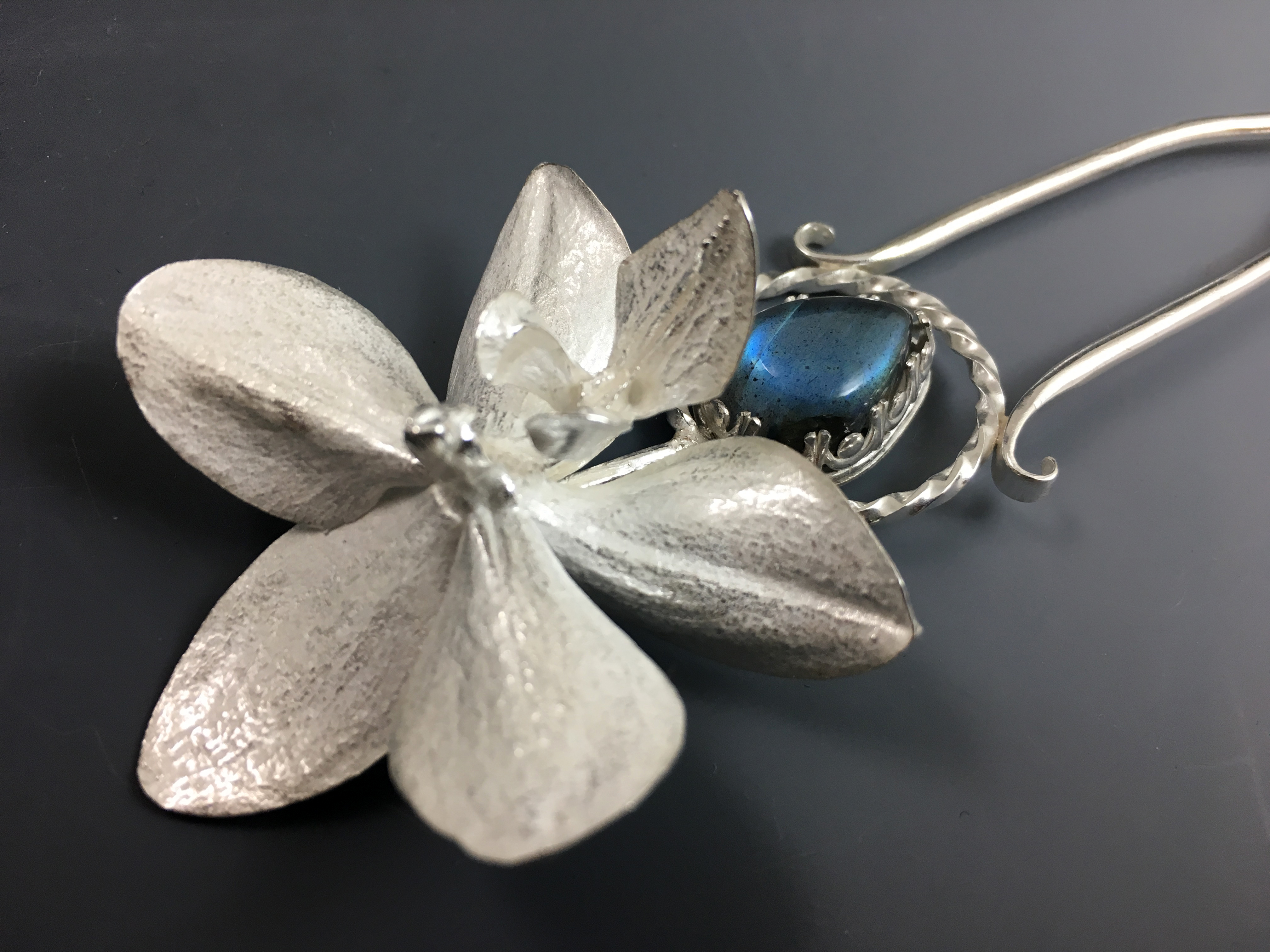 Cast Orchid Hairpin